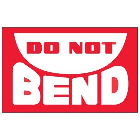 Bsc Preferred 3 x 5'' - ''Do Not Bend'' Fluorescent Red Labels BUY00024087